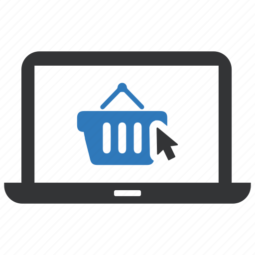 Basket, e-commerce, laptop, online, shopping icon - Download on Iconfinder