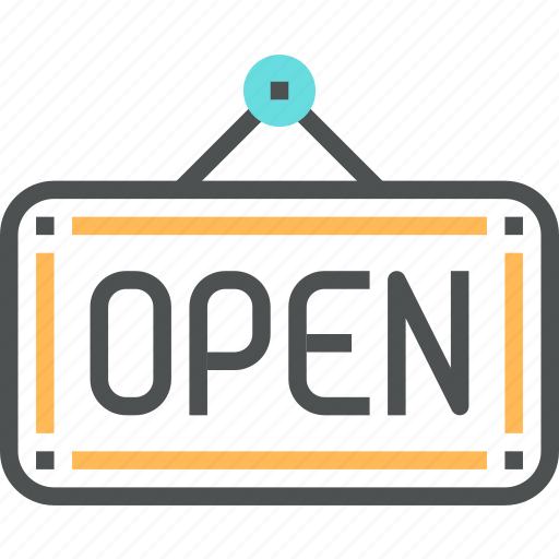 Board, entrance, hanging, open, shop, signboard, welcome icon - Download on Iconfinder