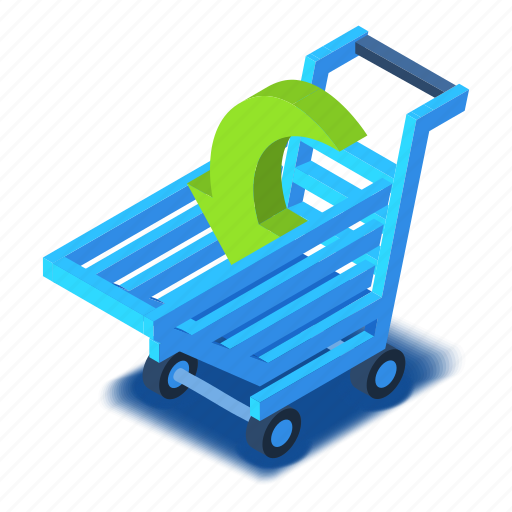 Cart, d444, illustration, isometric, shopping, vector icon - Download on Iconfinder