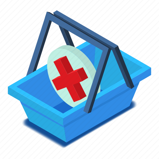Basket, d444, isometric, medicine, shopping, sign icon - Download on Iconfinder