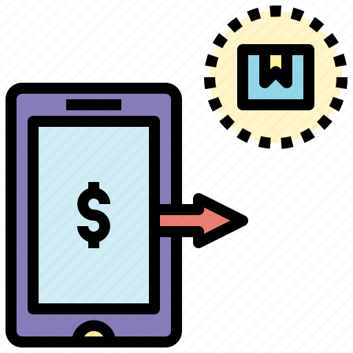 Transfer, transaction, money, flow, mobile icon - Download on Iconfinder