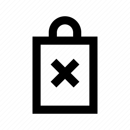 Bag, commerce, delete, market, shop, supermarket icon - Download on Iconfinder