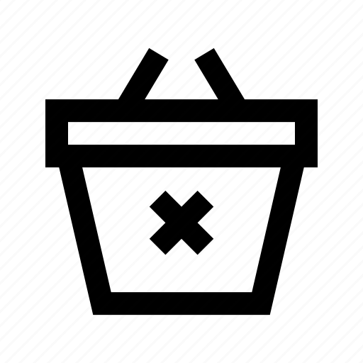 Basket, commerce, delete, market, shop, supermarket icon - Download on Iconfinder