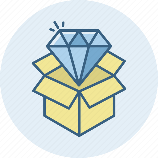 Diamond, gift, parcel, shopping, box, cart, shop icon - Download on Iconfinder