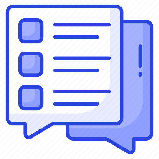 Digital, checklist, chat, bubble, conversation, communication, online icon - Download on Iconfinder