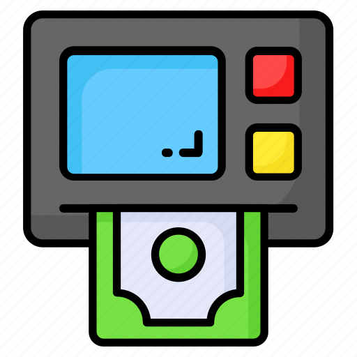 Atm, machine, automated, teller, transaction, banking, technology icon - Download on Iconfinder