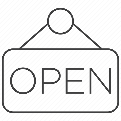 Open, shop, open shop, plate, shop open, sign, store icon - Download on Iconfinder