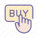buy, button, internet, click, hand, push