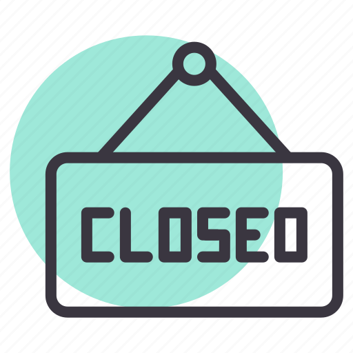 Close, closed, hang, hanger, shop, shopping, sign icon - Download on Iconfinder
