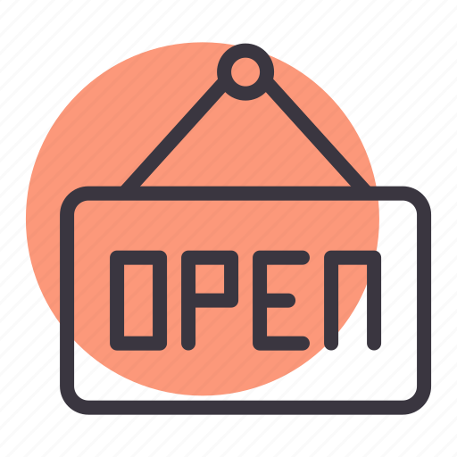 Hang, hanger, open, shop, shopping, sign icon - Download on Iconfinder