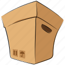 box, courier box, delivery box, package, packed box, parcel, sealed box 