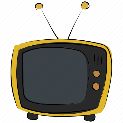 Old tv, retro tv, television, tv, tv set, vintage tv icon - Download on Iconfinder