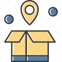 box, location, navigation, shopping