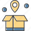 box, location, navigation, shopping 