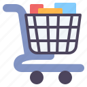 shopping, cart, trolley, shop, mall