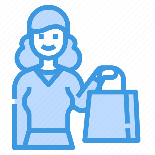 Shopping, customer, buyer, woman, bag icon - Download on Iconfinder