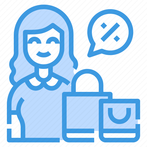 Shopping, sale, discount, woman, bag icon - Download on Iconfinder