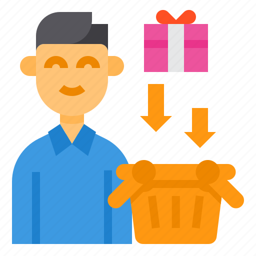 Shopping, basket, purchase, buy, man icon - Download on Iconfinder