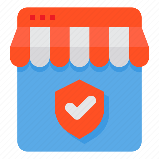 Store, shop, verification, verify, shield icon - Download on Iconfinder