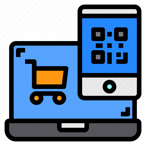 Cart, code, laptop, qr, screen, shopping icon - Download on Iconfinder
