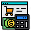calculator, cart, finance, money, website 