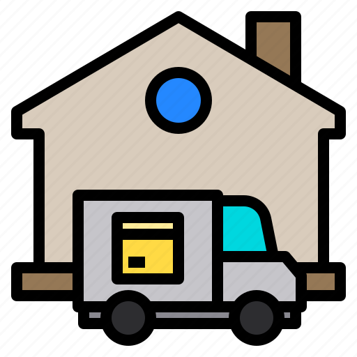 Delivery, home, house, truck icon - Download on Iconfinder