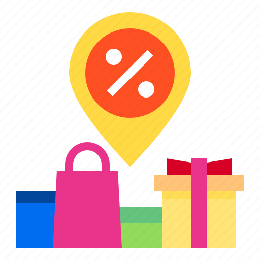 Bag, discount, pin, shopping icon - Download on Iconfinder