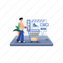 deliver, shopping online, shopping, order, supermarket, e-commerce, credit, online, app