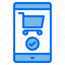 cart, online, screen, smartphone 