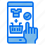hand, online, screen, shopping, smartphone 