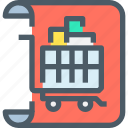 buy, cart, document, list, shop, shopping