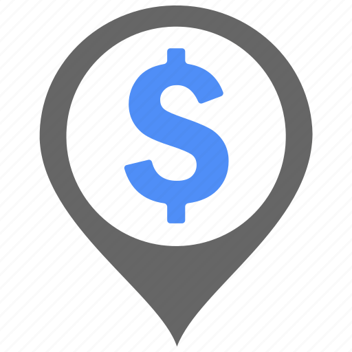 Shopping, bank, dollar, find, location, map, money icon - Download on Iconfinder