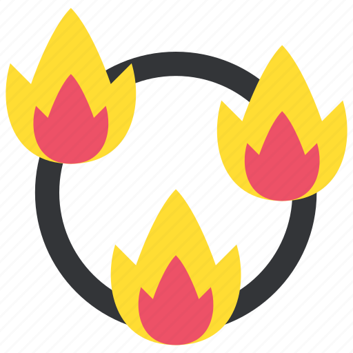 Burn, circus, fire, flame, ring, show, trick icon - Download on Iconfinder