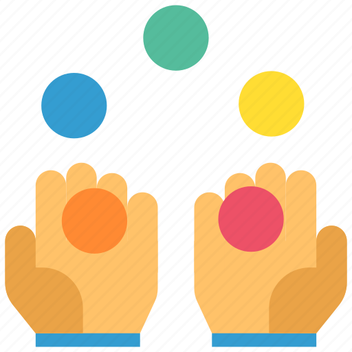 Circus, clown, focus, gesture, hand, juggler, show icon - Download on Iconfinder