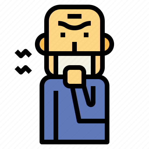 Cough, fever, man, old, sick icon - Download on Iconfinder