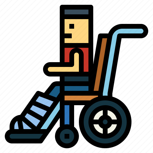 Accident, broken, legs, man, wheelchair icon - Download on Iconfinder