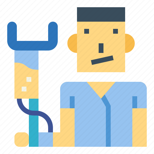 Intravenous, man, sick, therapy icon - Download on Iconfinder