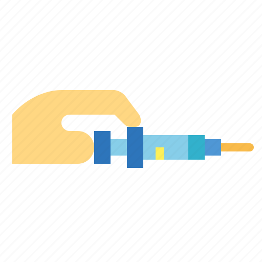 Hand, injection, medical, syringe icon - Download on Iconfinder