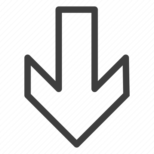 Arrow, arrows, direction, down, download icon - Download on Iconfinder