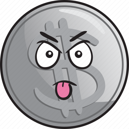 Bullion, cartoon, coin, emoji, silver, smiley icon - Download on Iconfinder