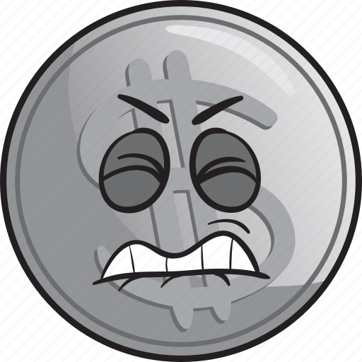 Bullion, cartoon, coin, emoji, silver, smiley icon - Download on Iconfinder