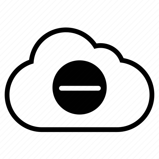 Cloud, delete, line, minus, remove icon - Download on Iconfinder