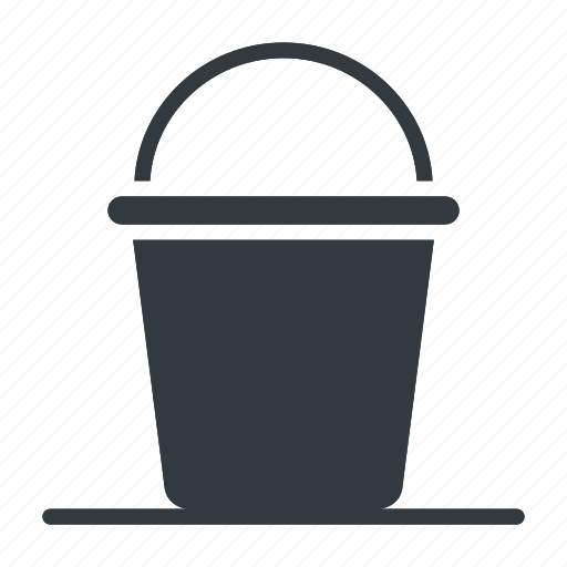 Bucket, container, handle, pail, clean, water, isolated icon - Download on Iconfinder