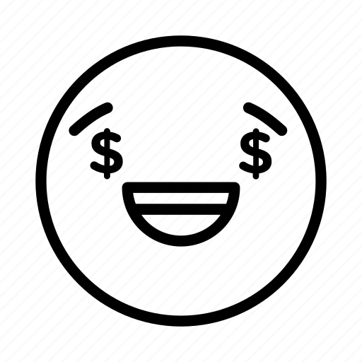 Dollar, emoji, emoticon, face, money, portrait, smile icon - Download on Iconfinder