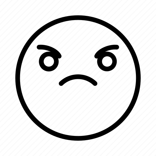 Angry, emoji, emoticon, face, portrait icon - Download on Iconfinder