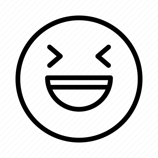 Emoji, emoticon, face, laught, portrait, smile icon - Download on Iconfinder