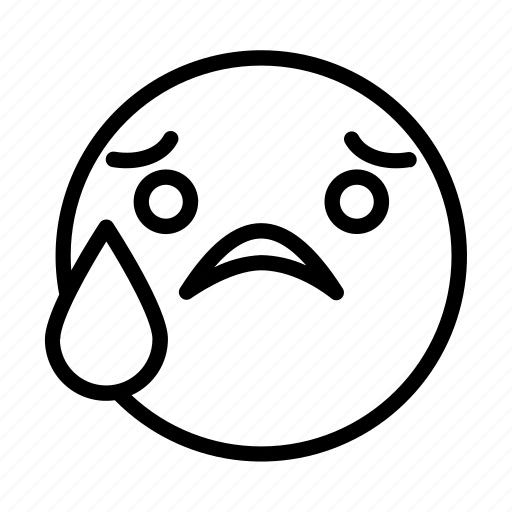Cry, emoji, emoticon, face, portrait, sad, unhappy icon - Download on Iconfinder