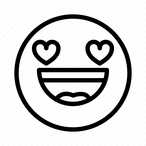 Emoji, emoticon, face, heart, laught, portrait, smile icon - Download on Iconfinder
