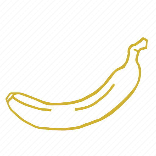 Banana, eat, flavor, food, fruit, sketch, smoothie icon - Download on Iconfinder