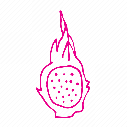 Dragonfruit, eat, flavor, food, fruit, sketch, smoothie icon - Download on Iconfinder